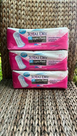 3 Packed Total Dry Light Pads 60 PCs