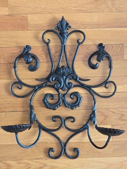 Cast Iron Wall Candle Holder