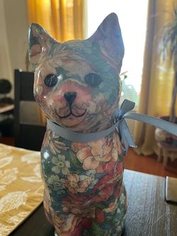 Cat Figurine, 8 inches tall