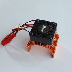 Rocket Orange Heatsink with Black Cooling Fan For RC Car Remote Control Car