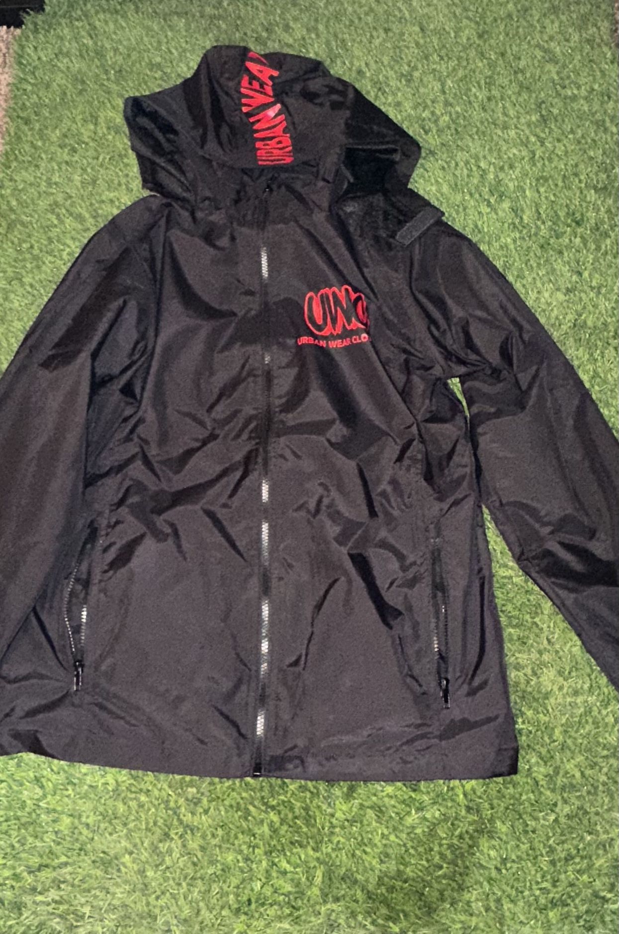 Black And Read Urban Wear Rain Coat (Fresno Ca) Can Make Deals