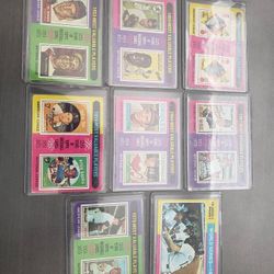 8 1975 MOST VALUABLE PLAYERS TOPS BASEBALL CARDS IN PLASTIC