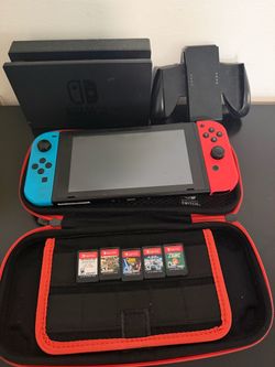 Nintendo Switch with Five Games