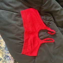 Red Small Asymmetrical Top