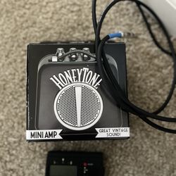 Mini Amp, Guitar Cord And Tuner