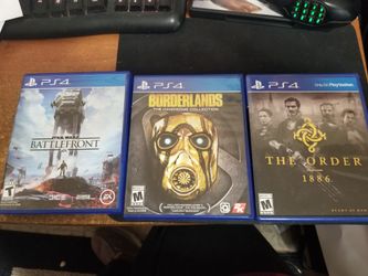 Ps4 , star wars battlefront, borderlands handsome collection, the orderr 1886 and cod modern warfare