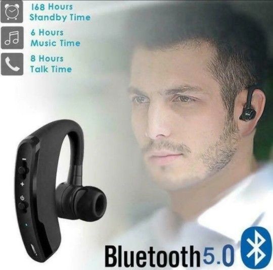 Wireless Bluetooth Headset Handsfree Earpiece Noise Reduction Earbud With Mic