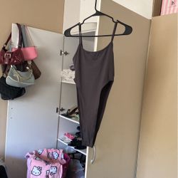 Black Spaghetti Strap Bodysuit 