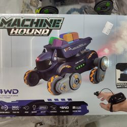 Robot Dog Toy for Boys Girls, Remote Control Car for Kids Ages 3-18, Rechargeable RC Car Stunt Kids Toy with Light Music Gesture Sensing RC Trucks Rob