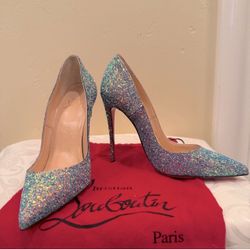 🚨PRICE DROP🚨Christian Louboutin so Kate 120 Glitter DragonFly 37.5