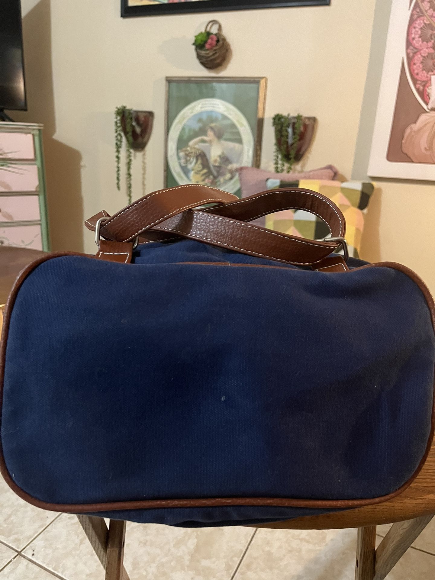 G.H. BASS & CO Backpack  - Navy Blue Canvas - Soft, Slouchy, Adjustable G.H. BASS & CO Backpack - Navy Blue Canvas - Soft, Slouchy  main image 3