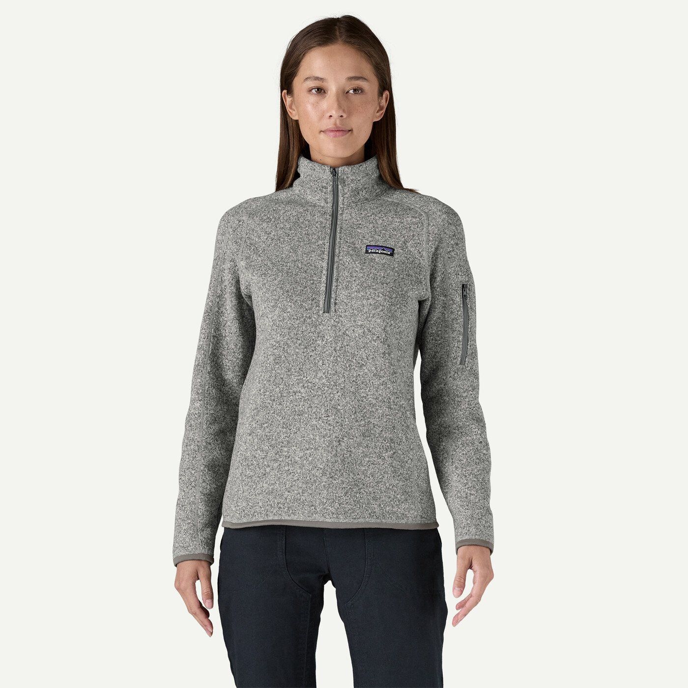 Patagonia Better Sweater 1/4 Zip Fleece Birch White Sz. S