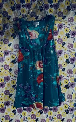 Teal Rose Tank