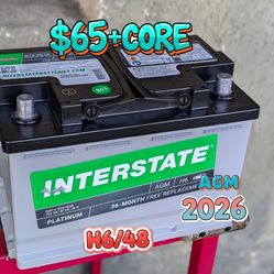 AGM Car Battery Group Size 48/H6