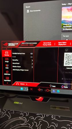 ASUS ROG Strix 27” 1440P OLED Gaming Monitor (XG27AQDMG) - QHD, Glossy OLED, 240Hz, 0.03ms, Custom Heatsink, Anti-flicker,Uniform Brightness, G-SYNC C