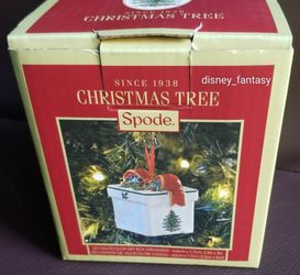 Spode Christmas Tree LED Light Multicolor Gift Box Ceramic Ornament