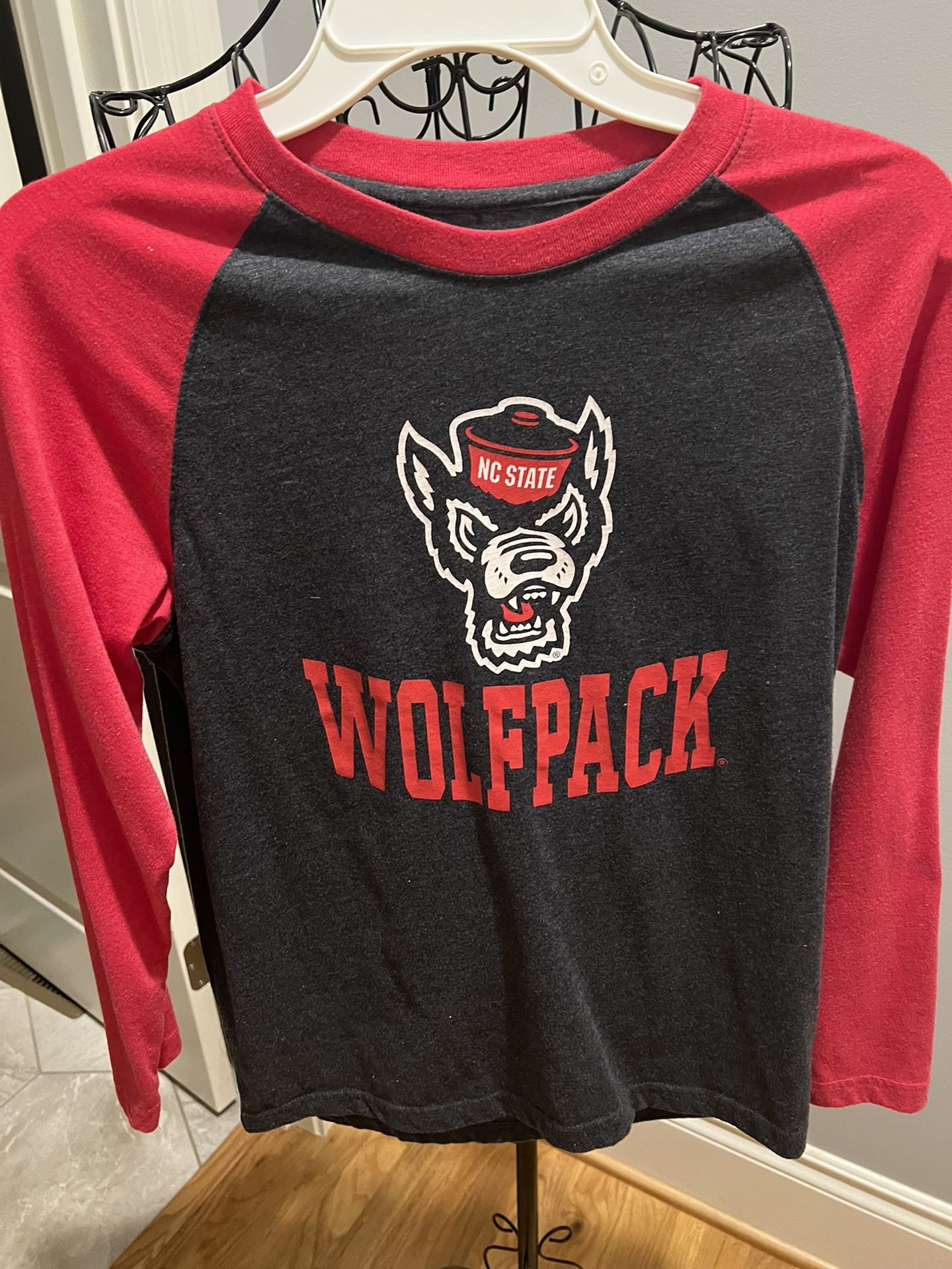 NC State Wolfpack Boys SZ 16-18 Baseball Jersey - Red + Gray