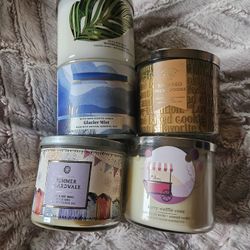 Bath And Body Works 3 Wick Candles New