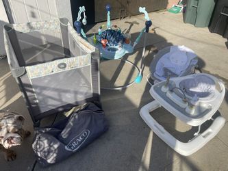 Corralito ,Trampolin Y Sillita Con Batería Para Que Se Dueña Bebe
