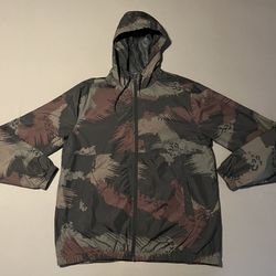 Volcom Stone Men’s Brushed Camo Zip Up Windbreaker Jacket VNDS