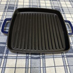 Martha Stewart Cast Iron Enameled Grill Pan 