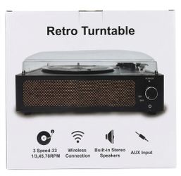 Retro Turntable with built-in speakers