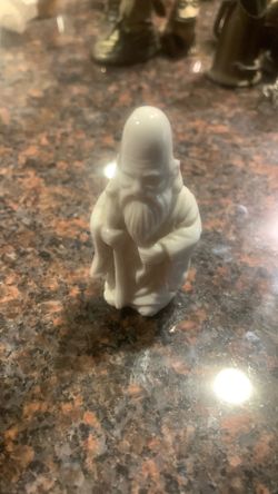 Vintage Otagiri white porcelain wise Asian figure small
