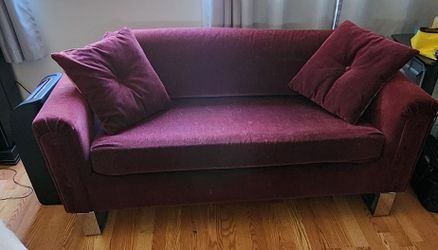 Burgundy Loveseat Sofa