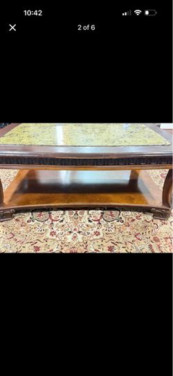 Center table with one side table and console