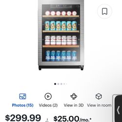 Insignia™ - 130-Can Beverage Cooler - Silver