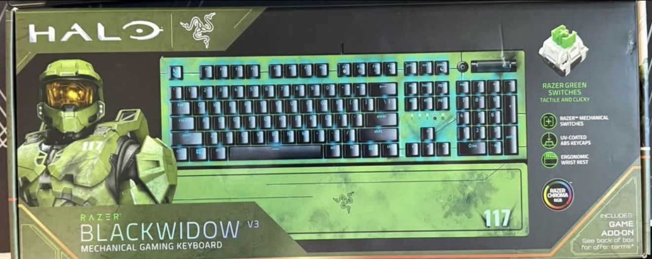 Halo Razer Blackwidow full keyboard