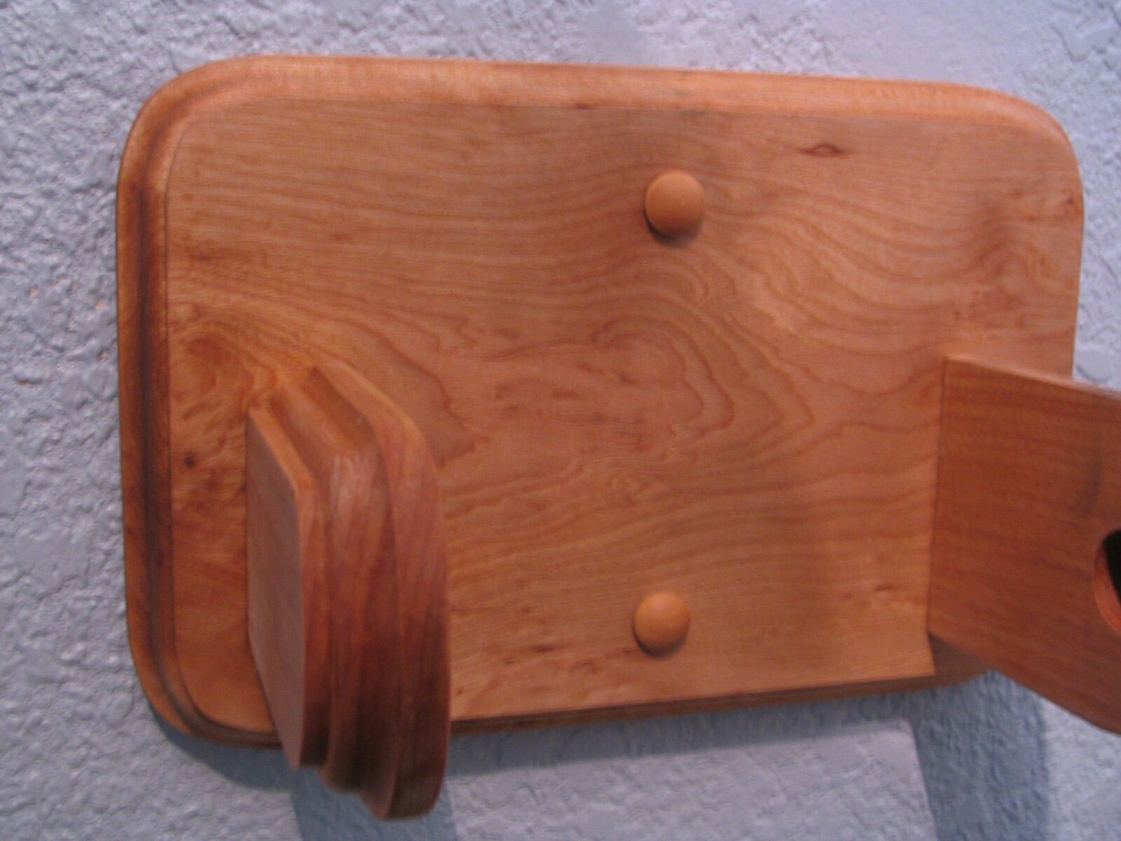 Toilet Paper Holder. Radiused. Birch.