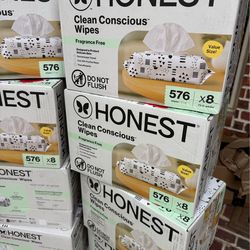 The Honest Company Hypoallergenic MultiUse Baby Wipes for Sensitive Skin Baby Pattern Play 576 Count