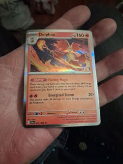 2026 Pokémon Card - Delphox Rare Holofoil (Chaos Rising Set) - Near Mint Condition