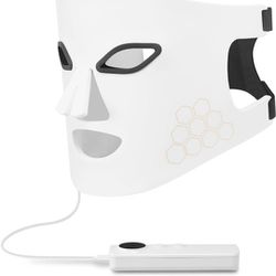 Portable LED Face Mask 4 Colors Light Therapy Facial Photon Beauty Device for Facial Rejuvenation, Wrinkle Reduction, Anti-Aging