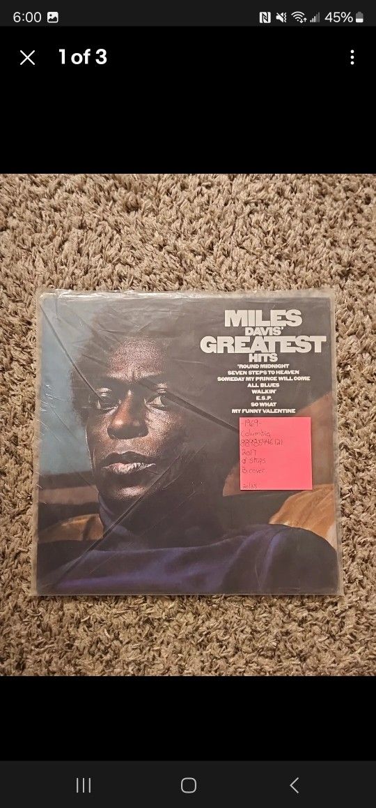 Vinyl Miles Davis Greatest Hits
