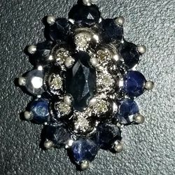 Silver and Sapphire Necklace !