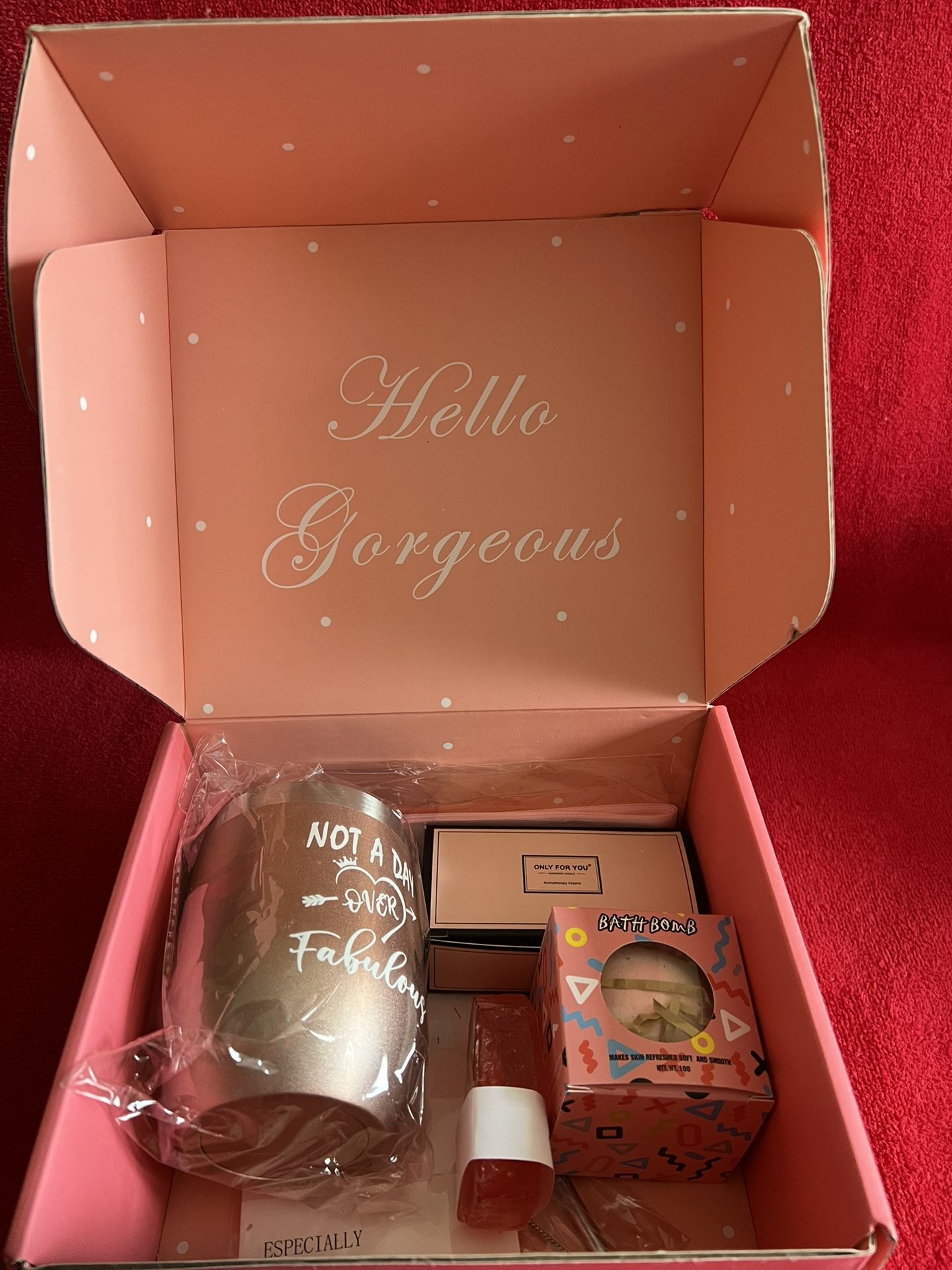 “Especially For You” Scented Gift Set Peach Pink Decorative Box