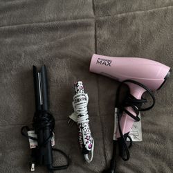 Hair Tool Bundle – Flat Irons + Blow Dryer + Free Lashes – Christmas Deal