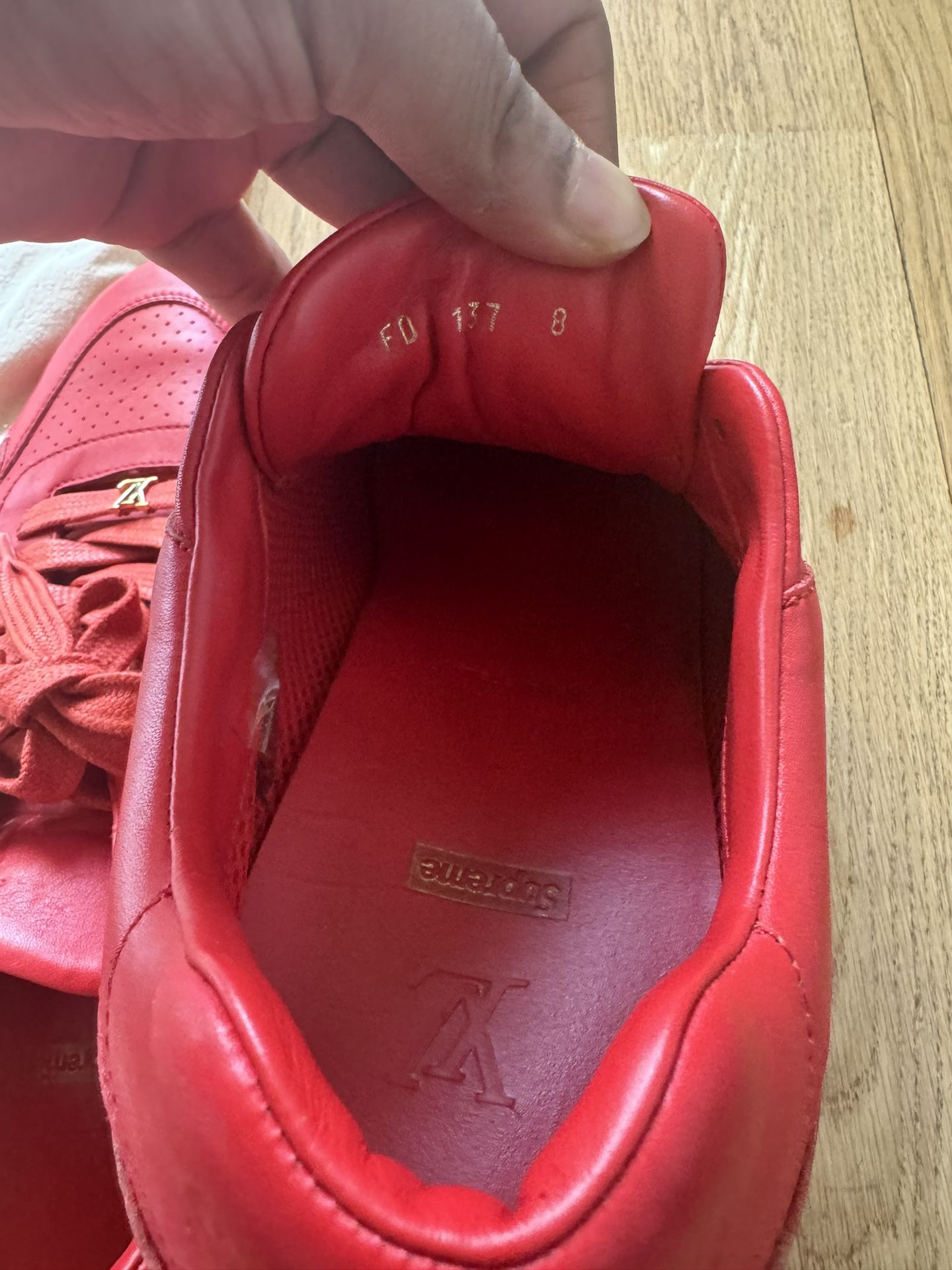Supreme X Louis Vuitton, Run Sneaker (Red) (2017)