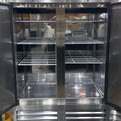 New🧊 Polarman Commercial Reach-In 54" Refrigerator 2 Glass Door NSF ETL