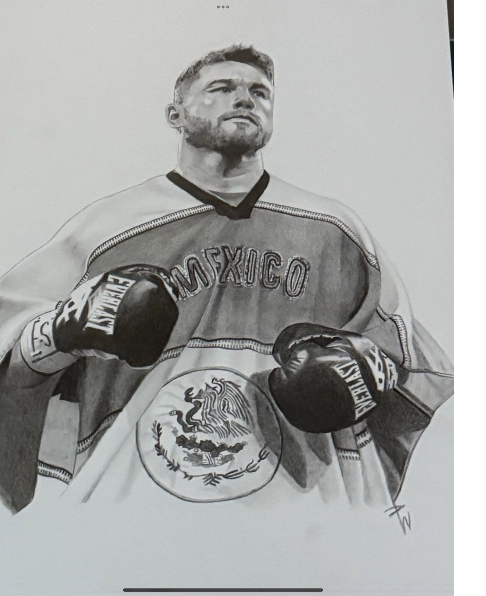 Lot Of 5 Original Boxing Art Drawings And Paintings Camelo Roy Jones Gatti Katie
