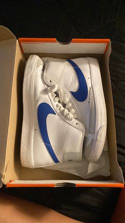 Nike Blazer Mid White Blue Sneakers