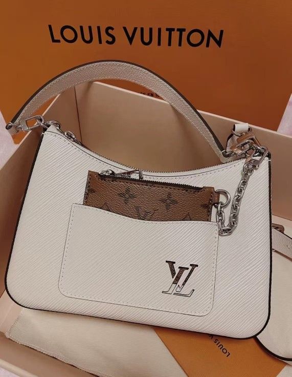 Logo Grained Cow Leather Underarm Bag Handbag Crossbody Shoulder Bag Women Beige