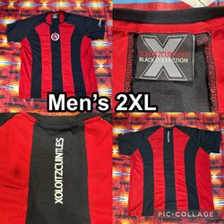 Xolos de Tijuana Black Red Striped Soccer Jersey Men’s Size 2XL Black Collection