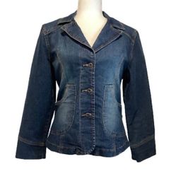 Bongo Denim Blazer Style Button Up Jacket Size 5