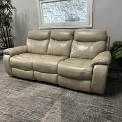 Luxurious Leather Reclining Sofa - FREE DELIVERY