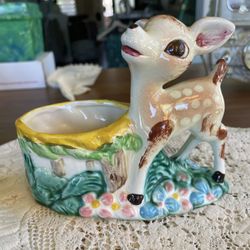 Vintage Ceramic Deer Planter