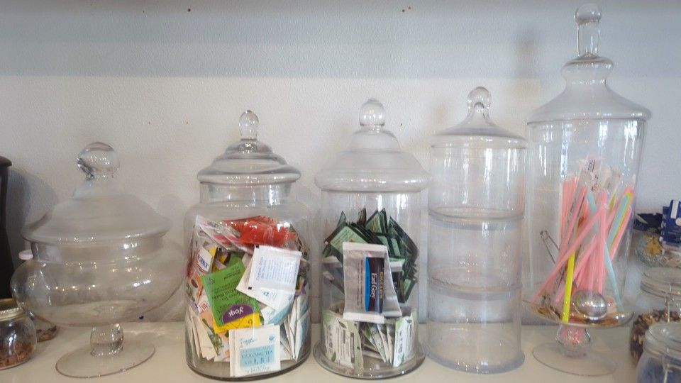 Large Apothecary jars set (5)
