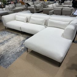 White Chaise Sectional